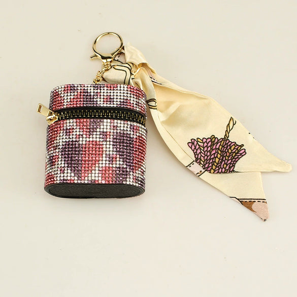 Lipstick Storage Box Glass Glazed Oval Diamondencrusted Minimalist Luggage Accessories