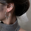 Liquid Lava Drop Shape Alloy Earrings With Electroplated Finish Simple Unisex Trendy Distinctive Design