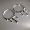 Liquid Lava Drop Shape Alloy Earrings With Electroplated Finish Simple Unisex Trendy Distinctive Design