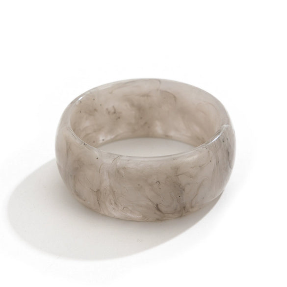 Literary Retro Round Acrylic Bracelet For Women With Electroplating Treatment