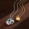 Literary Retro Stainless Steel Titanium Steel Necklace With Gold And Silver Zircon Pendant Electroplating