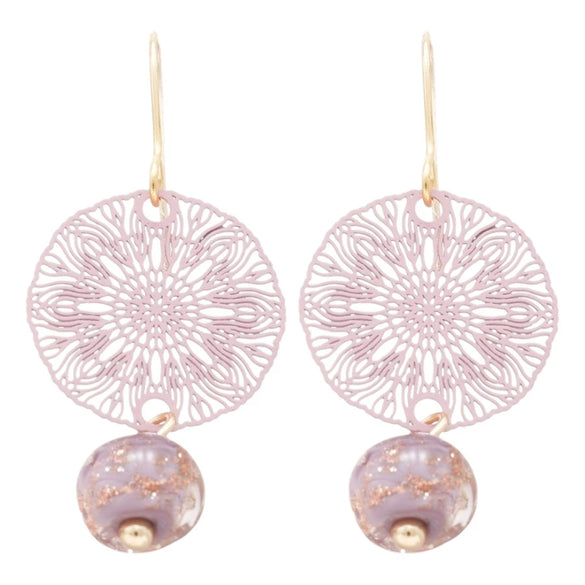Liuli Hollow Window Grilles Geometric Earrings With Electroplating For Women