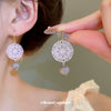 Liuli Hollow Window Grilles Geometric Earrings With Electroplating For Women