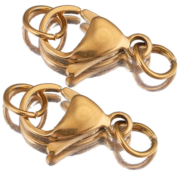 Lobster Buckle With Open Ring Connection Dog Buckle Stainless Steel Electroplated Diy Jewelry Accessories For Necklace And Bracelet