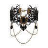 Lolita Lace Imitation Crystal Handmade Arm Chain Leg Chain With Water Drop Tassel And Flower Pattern Gothic Style Jewelry For Women