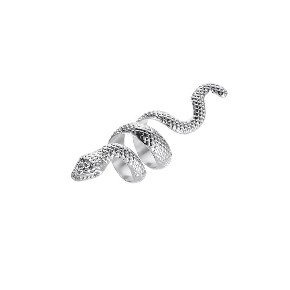 Long Alloy Snake Ring For Unisex With Punk Hiphop Retro Exaggerated Animal Style And Electroplating Treatment