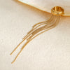 Long Tassel Stainless Steel 18K Gold Plated Ear Bone Clip Earrings Geometric Style For Women