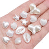 Loose Beads Abs Specialshaped Pearl Fivepointed Star Scallop Handmade Diy Bracelet Necklace Pendant Material Bag Accessories Geometric Style
