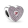 Loose Beads Accessories Bracelet Pendant Metal Heart Beaded With Totem Pattern And Electroplating Process