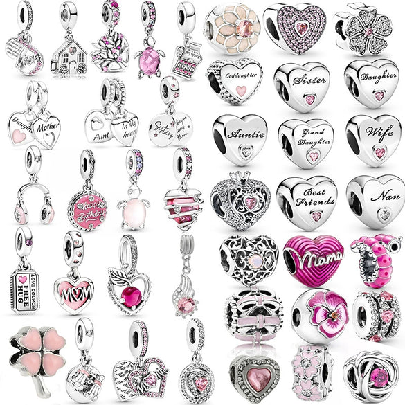 Loose Beads Accessories Bracelet Pendant Metal Heart Beaded With Totem Pattern And Electroplating Process