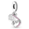 Loose Beads Accessories Bracelet Pendant Metal Heart Beaded With Totem Pattern And Electroplating Process