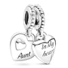 Loose Beads Accessories Bracelet Pendant Metal Heart Beaded With Totem Pattern And Electroplating Process