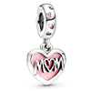 Loose Beads Accessories Bracelet Pendant Metal Heart Beaded With Totem Pattern And Electroplating Process