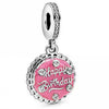 Loose Beads Accessories Bracelet Pendant Metal Heart Beaded With Totem Pattern And Electroplating Process