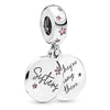 Loose Beads Accessories Bracelet Pendant Metal Heart Beaded With Totem Pattern And Electroplating Process