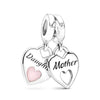 Loose Beads Accessories Bracelet Pendant Metal Heart Beaded With Totem Pattern And Electroplating Process