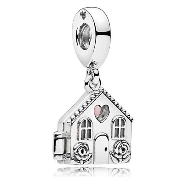Loose Beads Accessories Bracelet Pendant Metal Heart Beaded With Totem Pattern And Electroplating Process