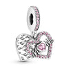 Loose Beads Accessories Bracelet Pendant Metal Heart Beaded With Totem Pattern And Electroplating Process