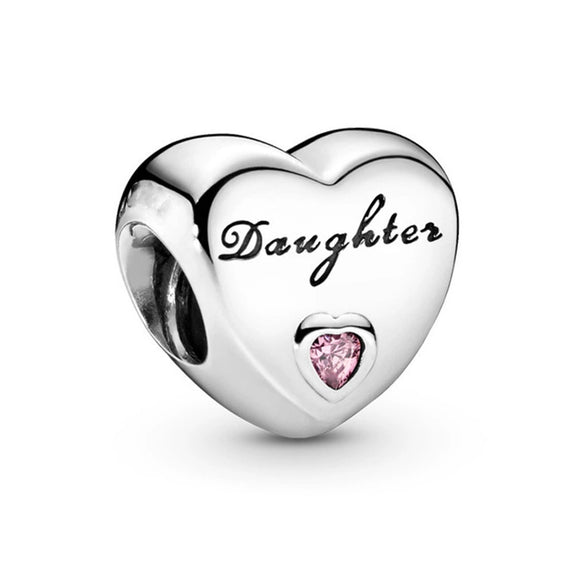 Loose Beads Accessories Bracelet Pendant Metal Heart Beaded With Totem Pattern And Electroplating Process