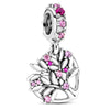 Loose Beads Accessories Bracelet Pendant Metal Heart Beaded With Totem Pattern And Electroplating Process