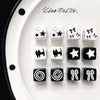 Loose Beads Acrylic Black And White Simple Cat Star Bow Square Line Geometric Diy Handmade Beading Material For Bracelet Necklace