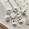 Loose Beads Acrylic Black And White Simple Cat Star Bow Square Line Geometric Diy Handmade Beading Material For Bracelet Necklace