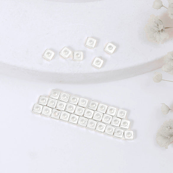 Loose Beads Copper Electroplated Square Spacer Diy Bracelet Necklace Accessories