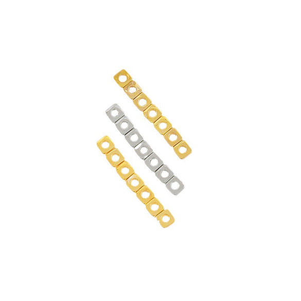 Loose Beads Copper Electroplated Square Spacer Diy Bracelet Necklace Accessories