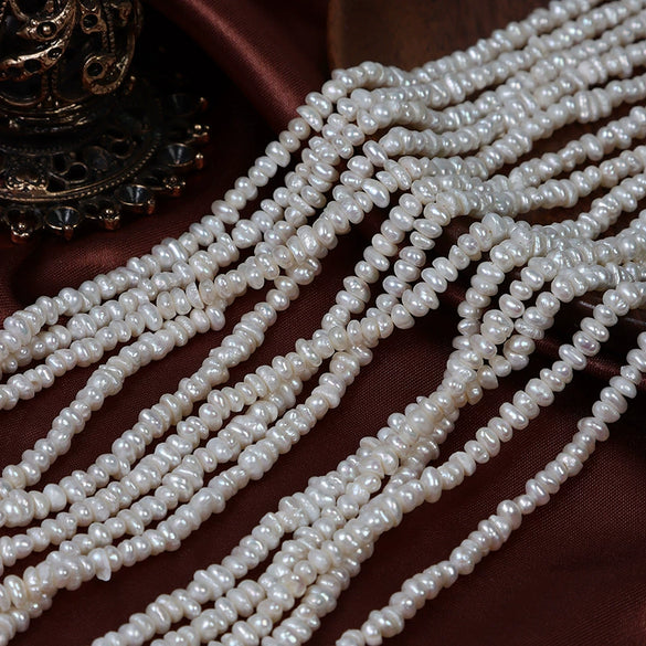 Loose Beads Natural Freshwater Pearl Asymmetrical Flat Piece For Diy Handmade Beaded Jewelry Clavicle Chain Material