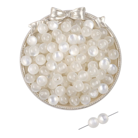 Loose Beads Plastic Resin Natural Style Round Cat's Eye Handmade Diy Bracelet Necklace Accessories