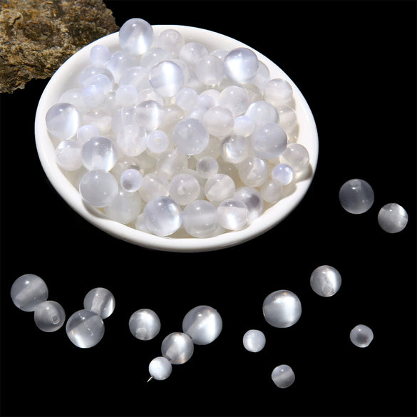 Loose Beads Plastic Resin Natural Style Round Cat's Eye Handmade Diy Bracelet Necklace Accessories