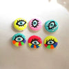 Loose Beads Shell Dripping Oil Eye Pattern Round Trendy Jewelry