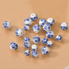 Loose Ceramic Soft Pottery Round Beads With Flower Pattern For Diy Handmade Jewelry Printing Process