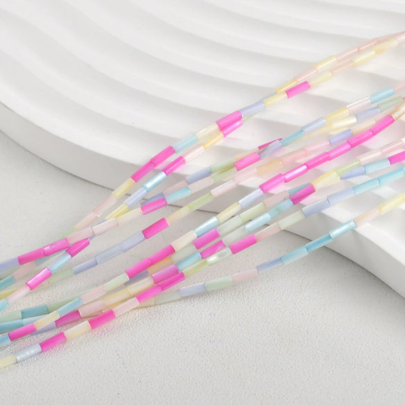 Loose Freshwater Shell Rice Beads Dyeing Handmade Beaded Bracelet Necklace Material Accessories