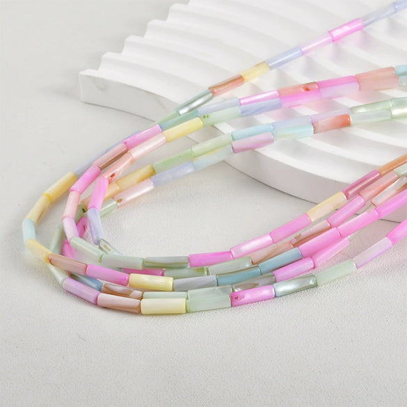 Loose Freshwater Shell Rice Beads Dyeing Handmade Beaded Bracelet Necklace Material Accessories