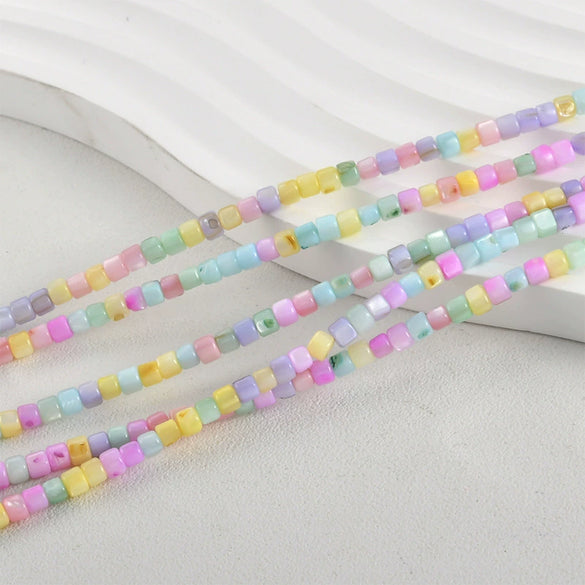 Loose Freshwater Shell Rice Beads Dyeing Handmade Beaded Bracelet Necklace Material Accessories
