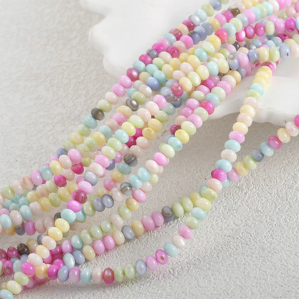 Loose Freshwater Shell Rice Beads Dyeing Handmade Beaded Bracelet Necklace Material Accessories