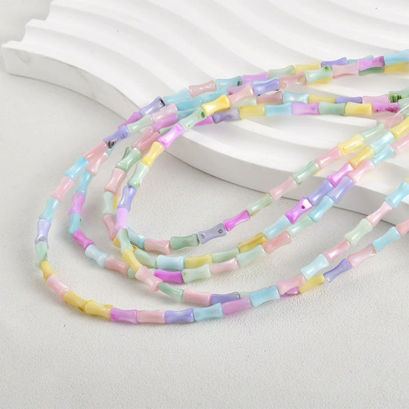Loose Freshwater Shell Rice Beads Dyeing Handmade Beaded Bracelet Necklace Material Accessories