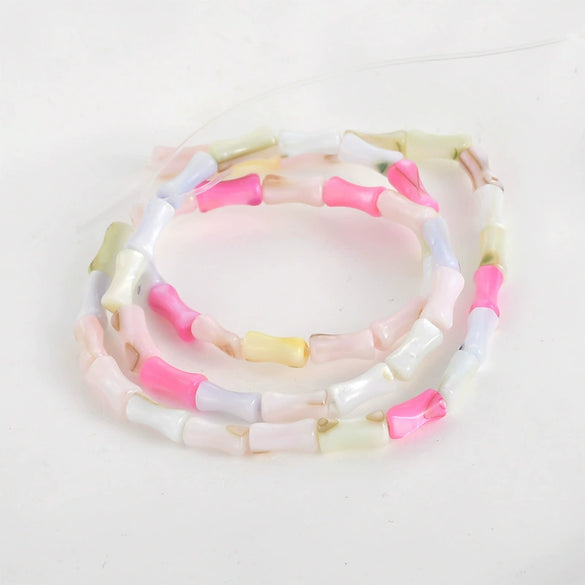 Loose Freshwater Shell Rice Beads Dyeing Handmade Beaded Bracelet Necklace Material Accessories