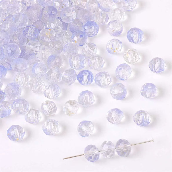 Loose Glass And Glaze Gradient Crystal Cut Wheel Beads Handmade Jewelry For Diy Bracelet And Necklace With Color Plating