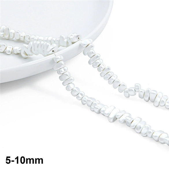 Loose Handmade Diy Black Stone Beads For Bracelet Necklace Ear Accessories Irregular Shaped Electroplated