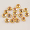 Loose Oblate Silicone Beads For Bracelet Copper Material With Real Gold Electroplating Handmade Diy Accessory
