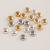 Loose Oblate Silicone Beads For Bracelet Copper Material With Real Gold Electroplating Handmade Diy Accessory