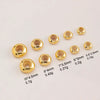 Loose Oblate Silicone Beads For Bracelet Copper Material With Real Gold Electroplating Handmade Diy Accessory