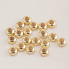 Loose Oblate Silicone Beads For Bracelet Copper Material With Real Gold Electroplating Handmade Diy Accessory