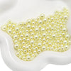 Loose Round Beads For Diy Abs Non Porous Plastic Beads With Pearl Plating For Clothing And Cosmetic Box Accessories Decoration Materials Geometric Style
