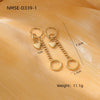 Lotus Drop Shape Titanium Steel Electroplated Fashionable Light Luxury Women's Earrings