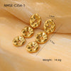 Lotus Drop Shape Titanium Steel Electroplated Fashionable Light Luxury Women's Earrings