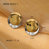 Lotus Drop Shape Titanium Steel Electroplated Fashionable Light Luxury Women's Earrings