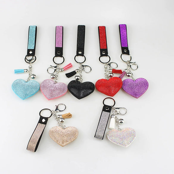 Love Car Keychain Pendant Diamond